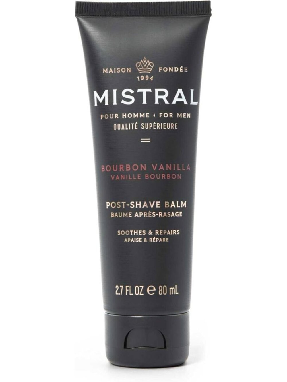 Non-Greasy Bourbon Vanilla After Shave Balm for Men, 2.7 Fl Oz - Soothing